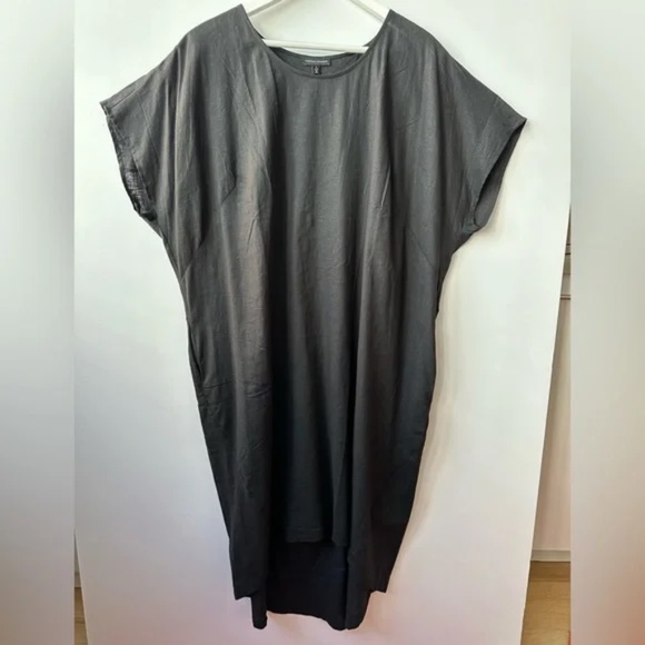 UNIVERSAL STANDARD - Sarah Linen Shift Dress - Black - X-Large (Plus Size 26-28) - Picture 5 of 16